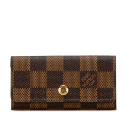 Louis Vuitton B Louis Vuitton Brown Damier Canvas Canvas Damier Ebene Multicles 4 Key Holder France