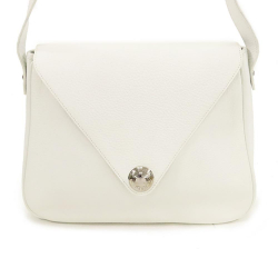 Hermès AB Hermès White Off White Calf Leather Clemence Christine France