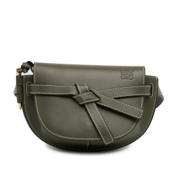 Loewe AB LOEWE Green Dark Green Calf Leather Mini Gate Belt Bag Spain