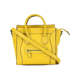 Celine B Celine Yellow Calf Leather Nano Luggage Tote Italy