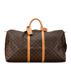 Louis Vuitton B Louis Vuitton Brown Monogram Canvas Canvas Monogram Keepall 60 France