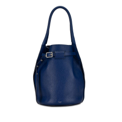 Celine B Celine Blue Calf Leather Big Bag Bucket Italy