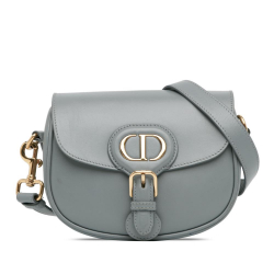 Christian Dior B Dior Gray Calf Leather Small Bobby Crossbody Italy