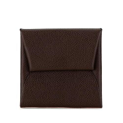 Hermès AB Hermès Brown Dark Brown Calf Leather Togo Bastia Coin Purse France