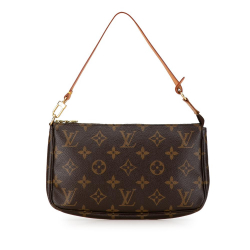 Louis Vuitton B Louis Vuitton Brown Monogram Canvas Canvas Monogram Pochette Accessoires Spain