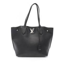 Louis Vuitton B Louis Vuitton Black Calf Leather Lockme Go Tote France