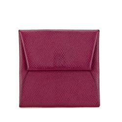 Hermès AB Hermès Purple Magenta Calf Leather Epsom Bastia Coin Purse France