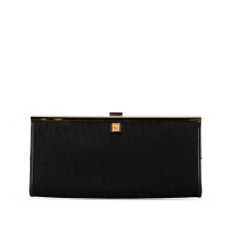 Christian Dior B Dior Black Canvas Fabric Oblique Clutch France