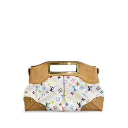 Louis Vuitton B Louis Vuitton White Monogram Multicolore Canvas Canvas Monogram Multicolore Judy MM France