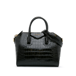 Givenchy AB Givenchy Black Calf Leather Small Embossed Antigona Satchel Italy