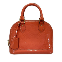 Louis Vuitton B Louis Vuitton Orange Vernis Leather Leather Monogram Vernis Alma BB France