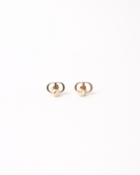 Christian Dior CD Pearl Pendant Earrings