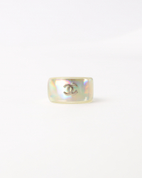 Chanel CC Plastic Holographic Ring