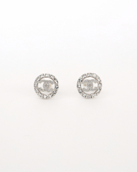 Chanel CC Rhinestone Earrings