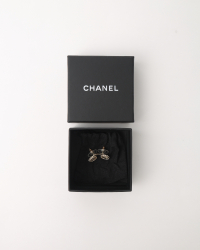 Chanel CC Ribbon Earrings