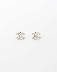 Chanel CC Rhinestone Earrings