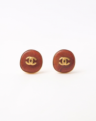 Chanel CC Stone Clip-on Earrings