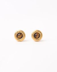 Chanel Tiger Eye Clip-on Earrings