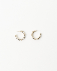 Chanel Coco Mark Flower Hoop Earrings