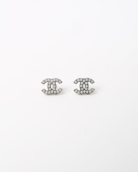 Chanel CC Rhinestone Earrings