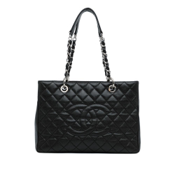 Chanel B Chanel Black Caviar Leather Leather Caviar Grand Shopping Tote Italy