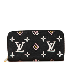 Louis Vuitton AB Louis Vuitton Black Monogram Canvas Canvas Monogram Giant Wild At Heart Zippy Wallet France