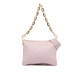 Louis Vuitton AB Louis Vuitton Pink Light Pink Calf Leather Monogram Empreinte Coussin PM France