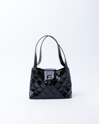 Chanel CC Patent Quilted Shoulder Bag