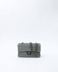 Chanel Medium Denim Chocolate Bar Single Flap Bag