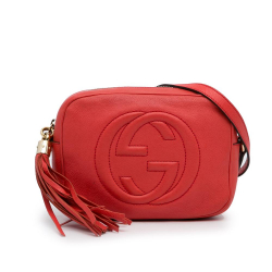 Gucci B Gucci Orange Calf Leather Small Soho Disco Crossbody Bag Italy