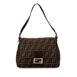 Fendi B Fendi Brown Canvas Fabric Zucca Mamma Forever Italy