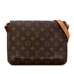 Louis Vuitton B Louis Vuitton Brown Monogram Canvas Canvas Monogram Musette Tango Long Strap France