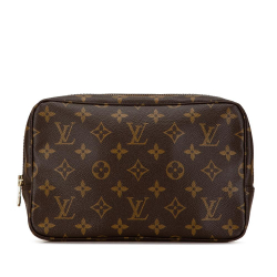 Louis Vuitton B Louis Vuitton Brown Monogram Canvas Canvas Monogram Trousse Toilette 23 France