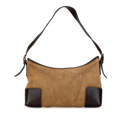 Loewe B LOEWE Brown Dark Brown Suede Leather Anagram Shoulder Bag Spain