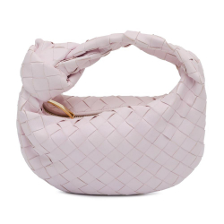 Bottega Veneta AB Bottega Veneta Pink Light Pink Nappa Leather Leather Mini Nappa Intrecciato Jodie Italy