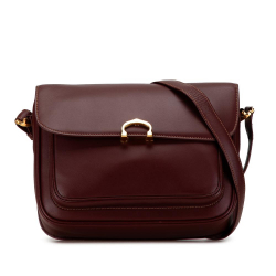 Cartier B Cartier Red Bordeaux Calf Leather Must de Cartier Crossbody Bag Spain