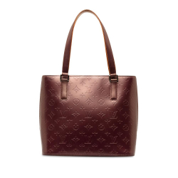 Louis Vuitton B Louis Vuitton Red Burgundy Calf Leather Monogram Mat Stockton Spain