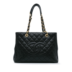 Chanel AB Chanel Black Caviar Leather Leather Caviar Grand Shopping Tote Italy