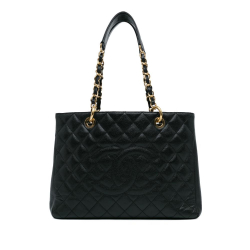 Chanel AB Chanel Black Caviar Leather Leather Caviar Grand Shopping Tote Italy