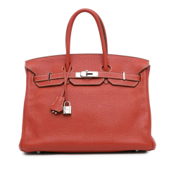 Hermès AB Hermès Orange Dark Orange Calf Leather Togo Birkin Retourne 35 France