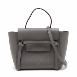 Celine Belt Bag Nano Grained Calfskin Leather 3-Ways Tote Bag Grey