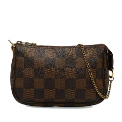 Louis Vuitton B Louis Vuitton Brown Damier Canvas Canvas Damier Ebene Mini Pochette Accessoires France