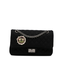 Chanel AB Chanel Black Wool Fabric Reissue Shoulder Bag France