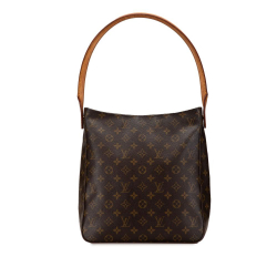 Louis Vuitton B Louis Vuitton Brown Monogram Canvas Canvas Monogram Looping GM France