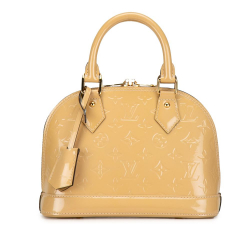 Louis Vuitton B Louis Vuitton Brown Beige Vernis Leather Leather Monogram Vernis Alma BB France