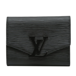 Louis Vuitton AB Louis Vuitton Black Epi Leather Leather Epi Grenelle Compact Wallet Italy