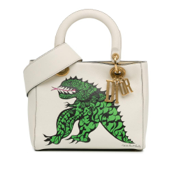 Christian Dior B Dior White Calf Leather x Niki De Saint Phalle Limited Edition Medium Dragon Lady Dior Italy