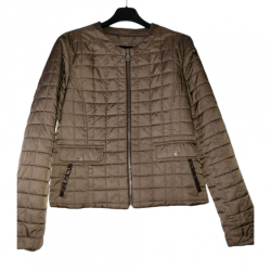 Massimo Dutti Elegant quilted jacket by Massimo Dutti, coffee/taupe color, very pretty and chic quilted look