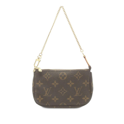 Louis Vuitton B Louis Vuitton Brown Monogram Canvas Canvas Monogram Mini Pochette Accessoires France