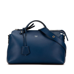 Fendi B Fendi Blue Dark Blue Calf Leather Medium By The Way Satchel Italy